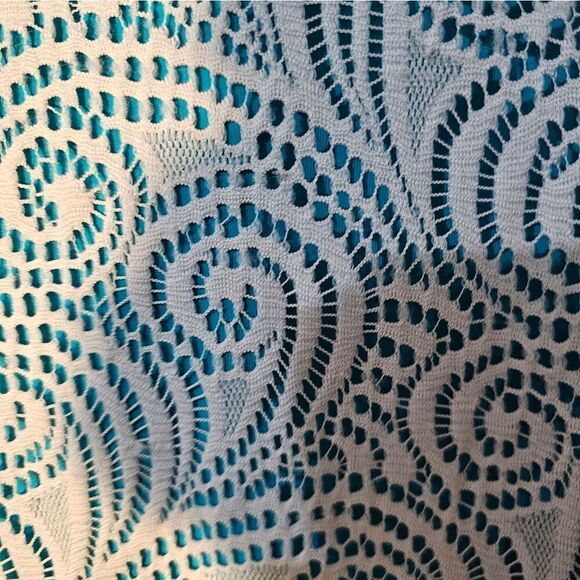 Swingdish sleeveless top teal/white women's XL pre-owned - Picture 3 of 4